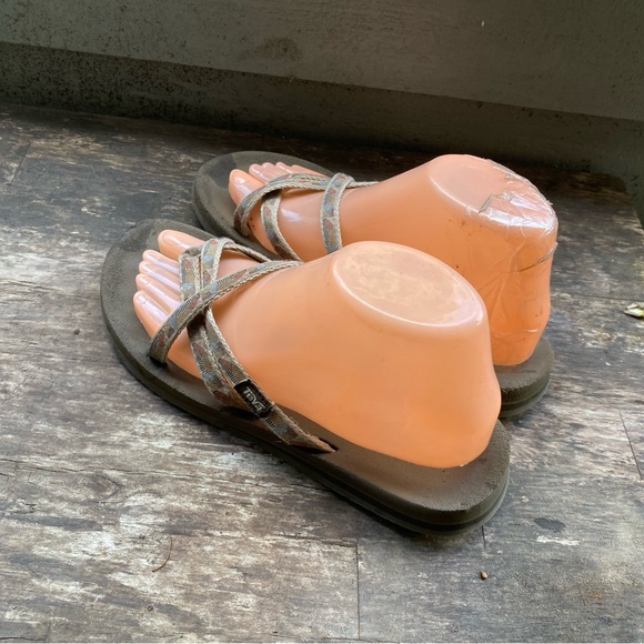 Teva 36400 Mush Mandalyn Women's Brown Flip Flop Strappy Platform Sandals SZ W8 - Picture 5 of 16